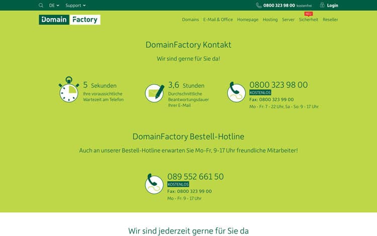 df Support Angebot