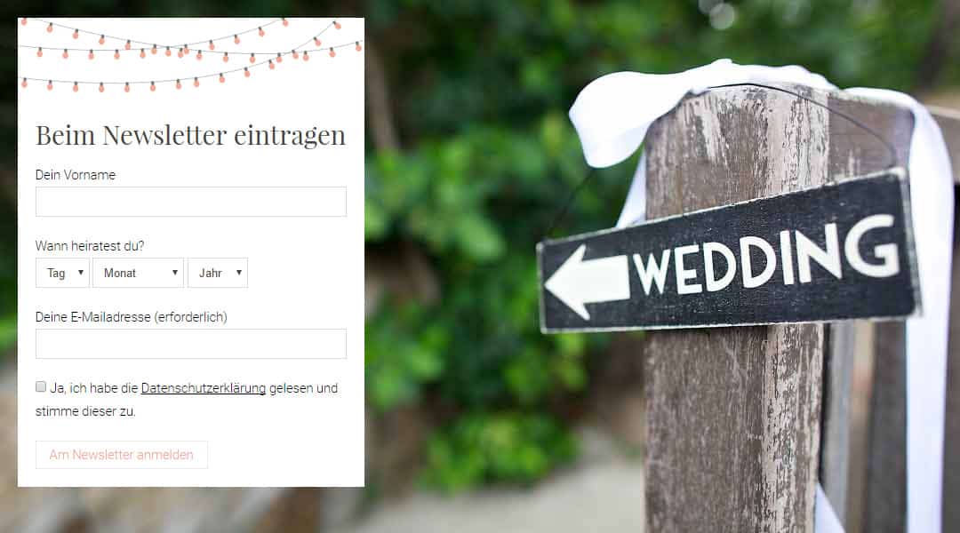 Newsletter Hochzeit
