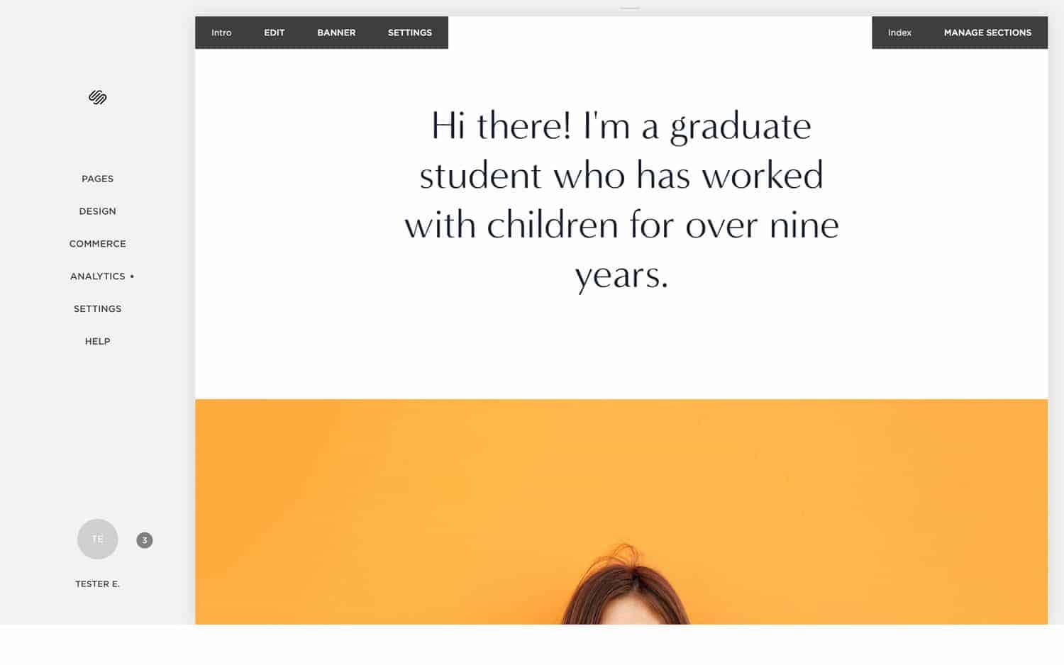 Squarespace Blockediting