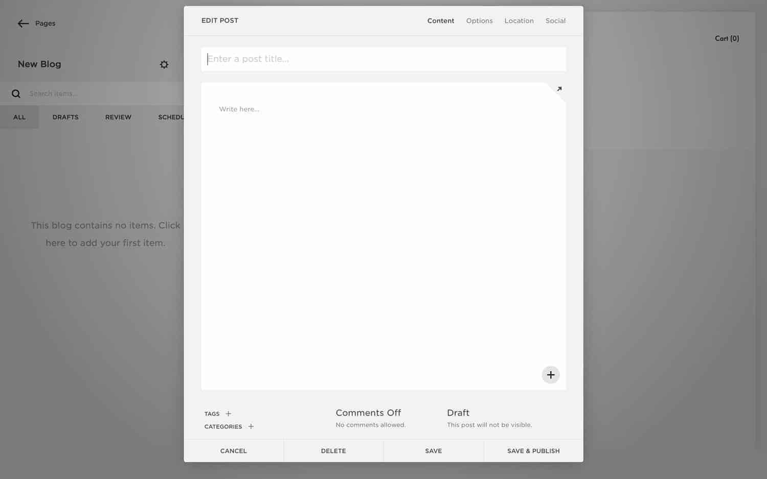 Squarespace Editor Text
