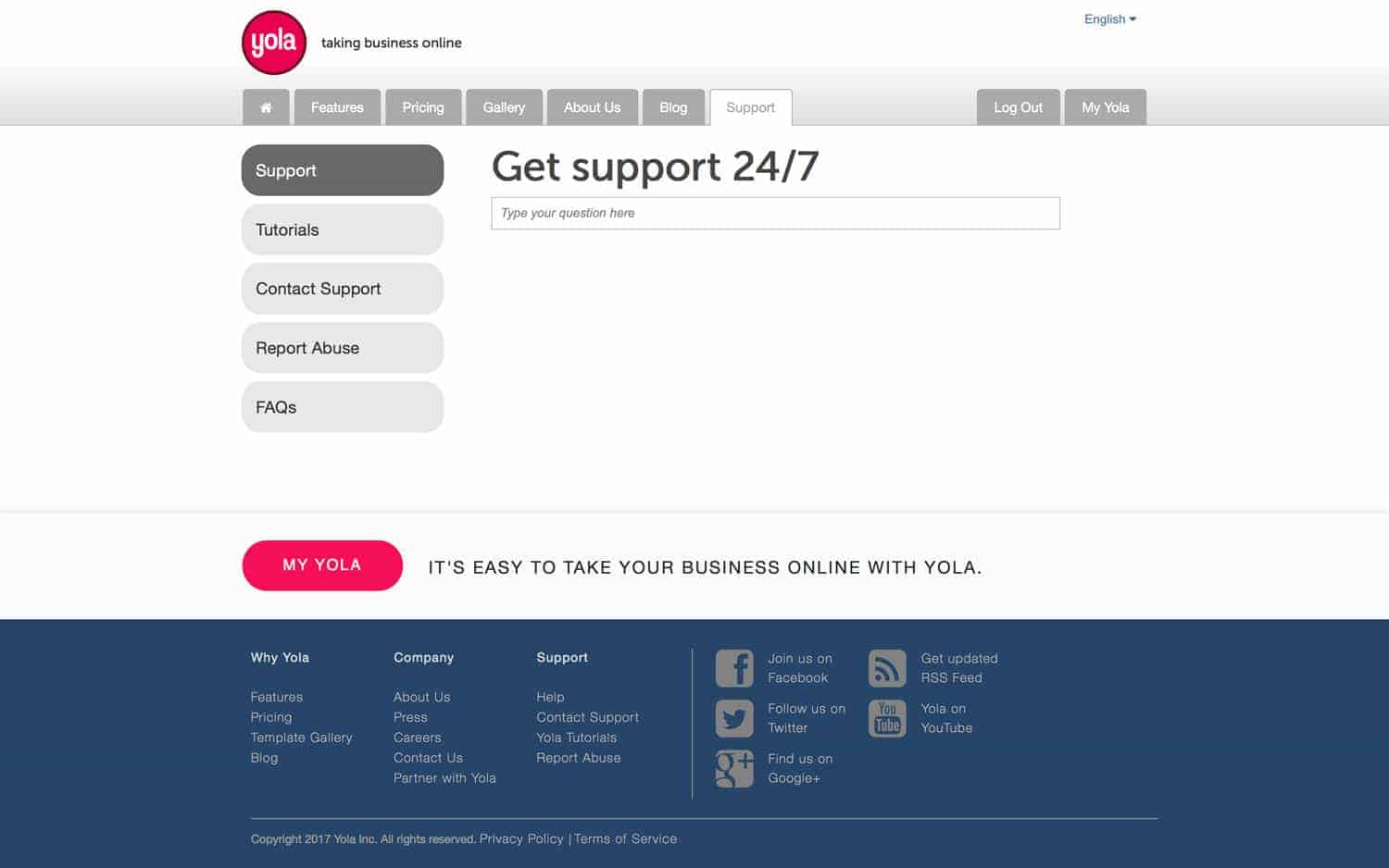 Yola Support Center