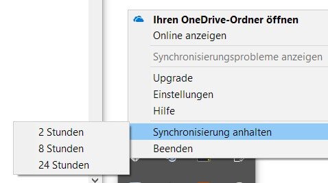 OneDrive Menu