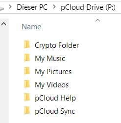 Pcloud Folders