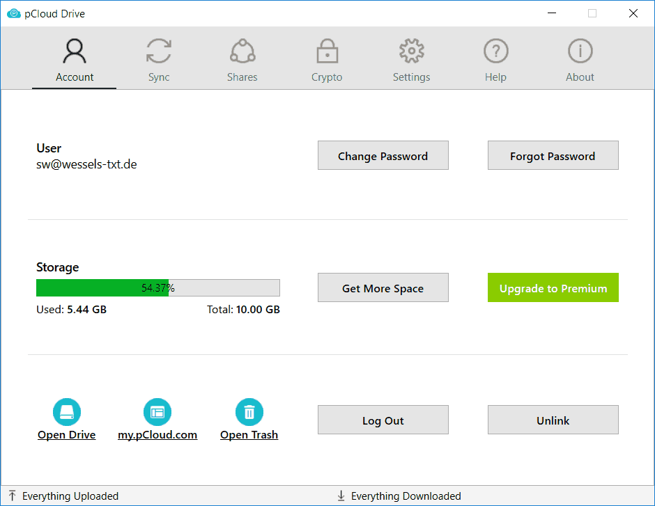 Pcloud Preferences