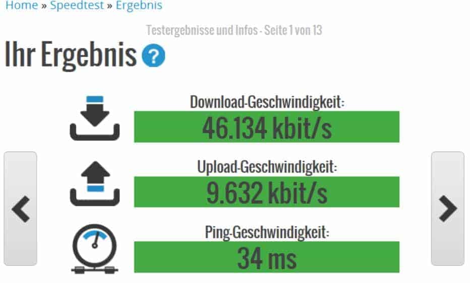 Sync Speedtest