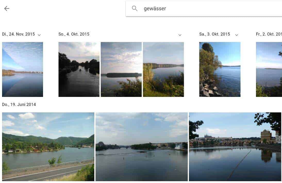 Google Fotos Gewässer