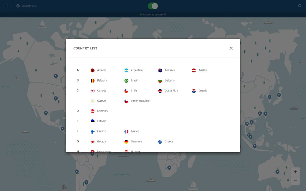 NordVPN Laender Liste