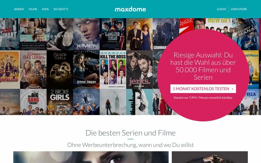 maxdome-website