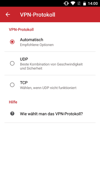 ExpressVPN Einstellungen