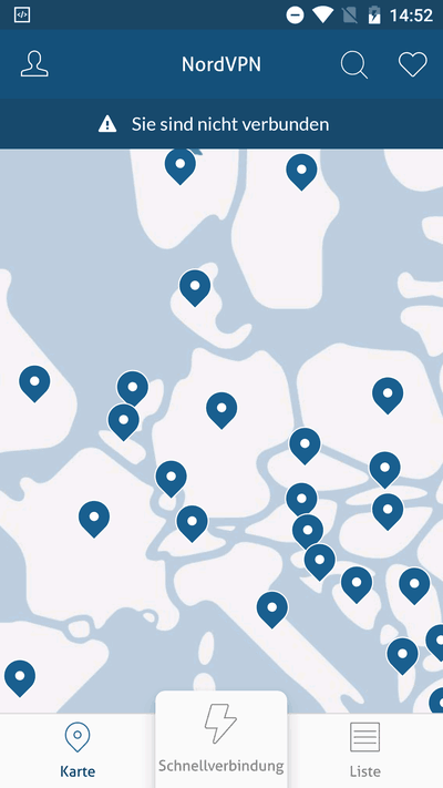 NordVPN Karte Android