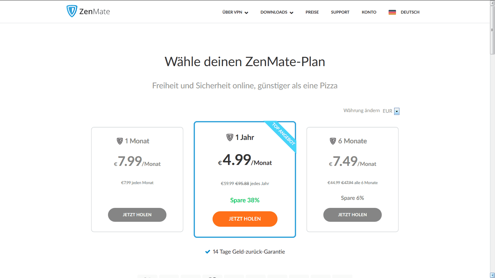 ZenMate Preise