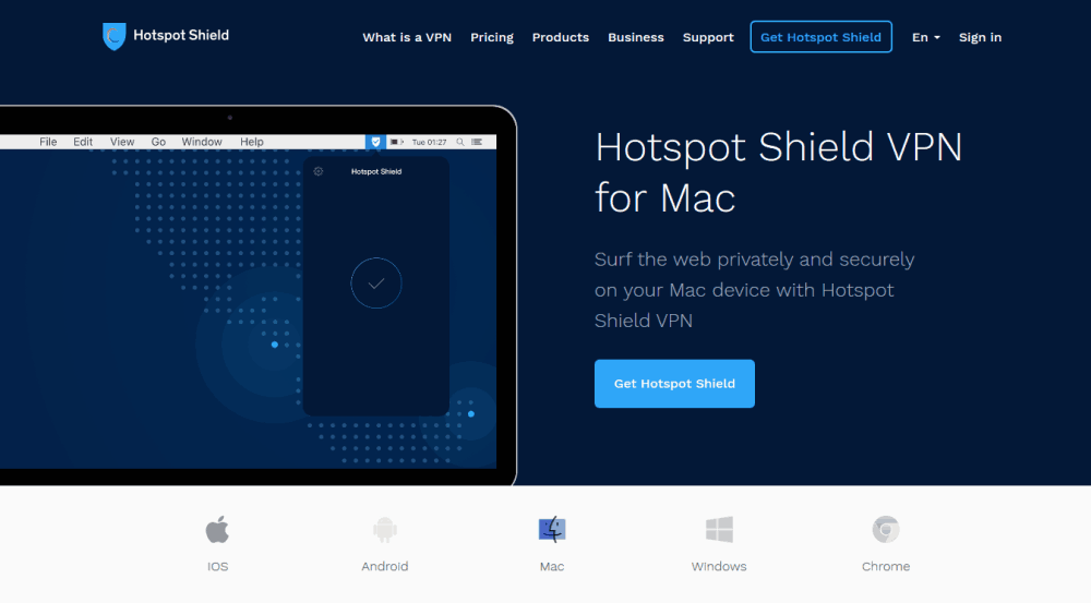 Hotspot Shield VPN für Mac