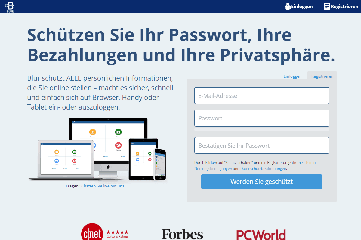 Blur Passwort-Manager –