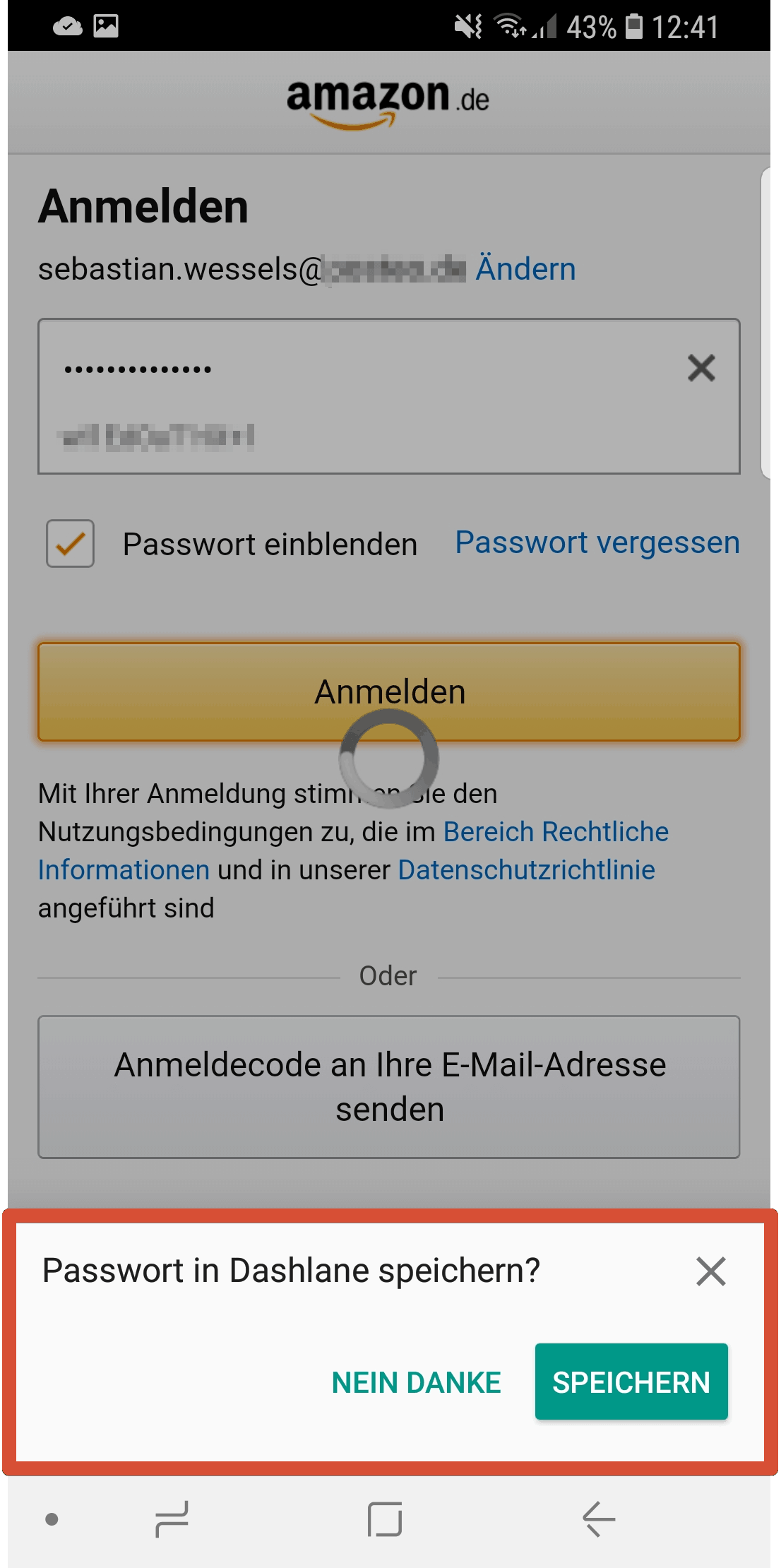 Dashlane Amazon App 2