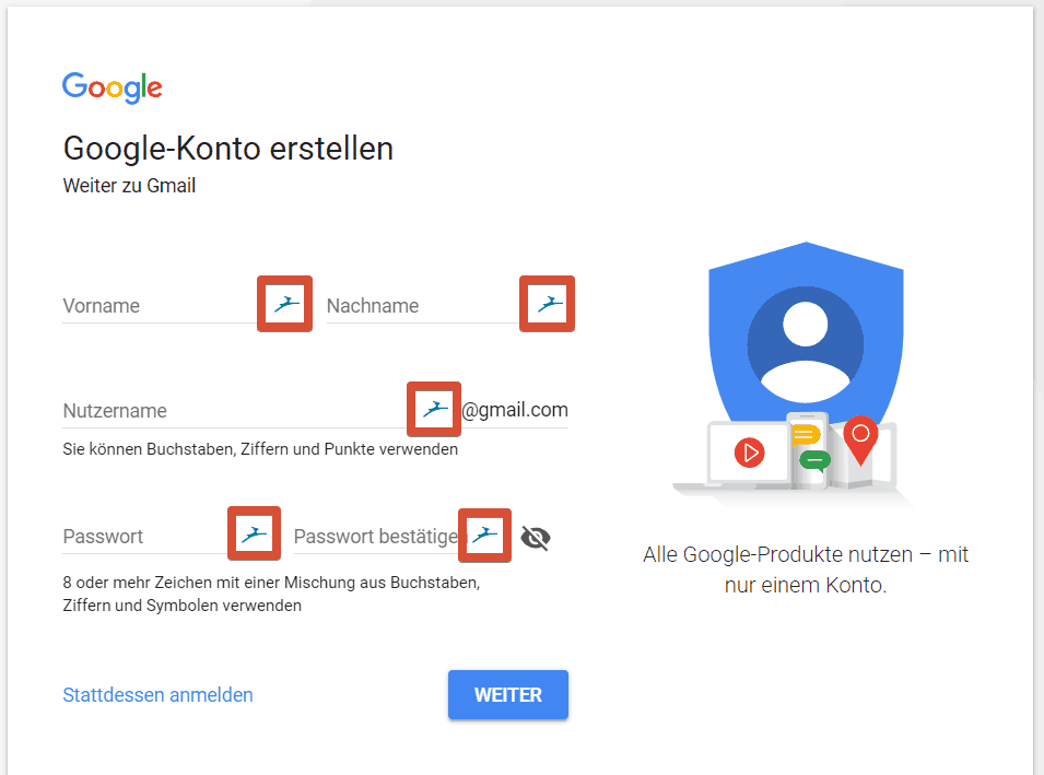 Dashlane Google Konto eroeffnen