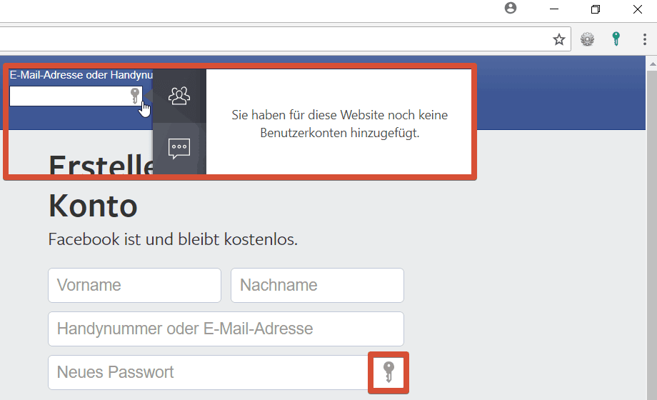 Kaspersky Password Manager – Facebook