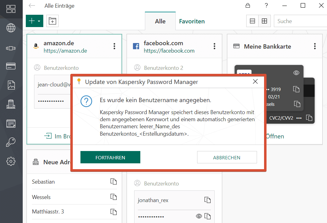 Kaspersky Password Manager – Generator Amazon