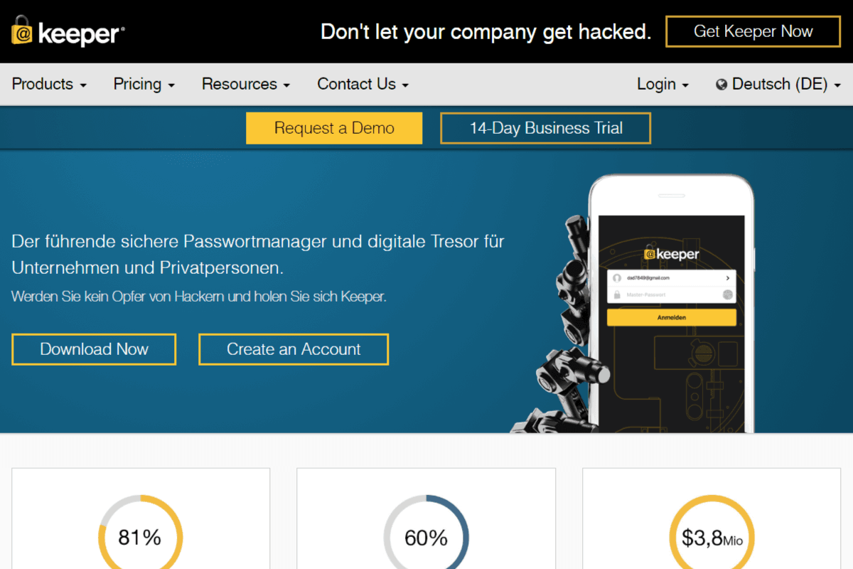 Keeper Homepage