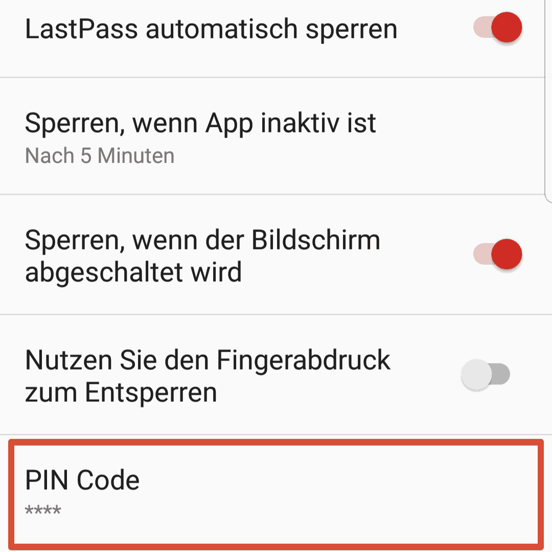 Lastpass App Pin