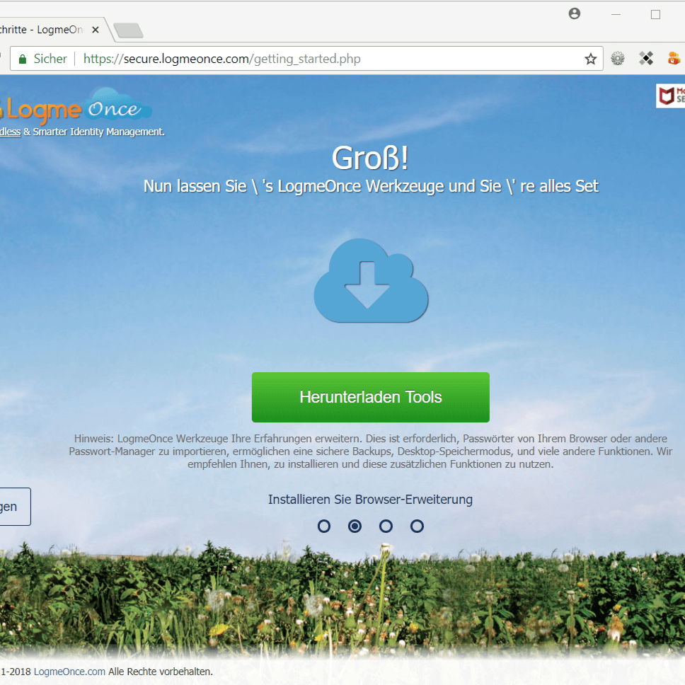 LogMeOnce – Werkzeuge installieren