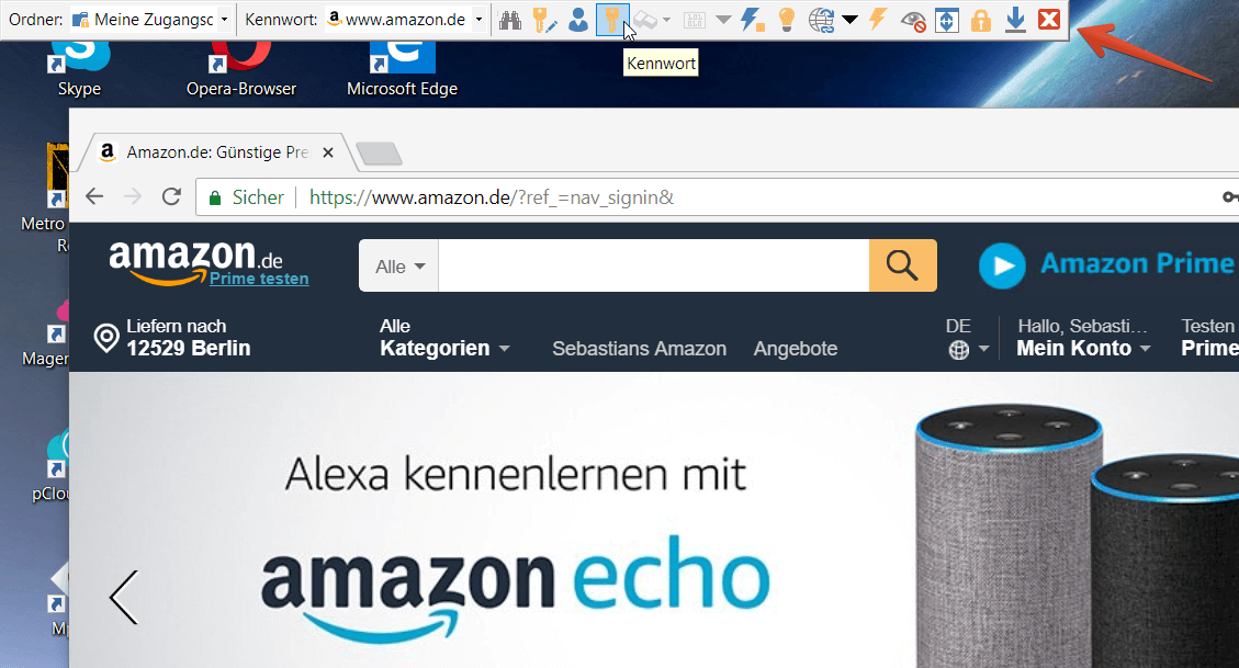 Password Depot Top Leiste
