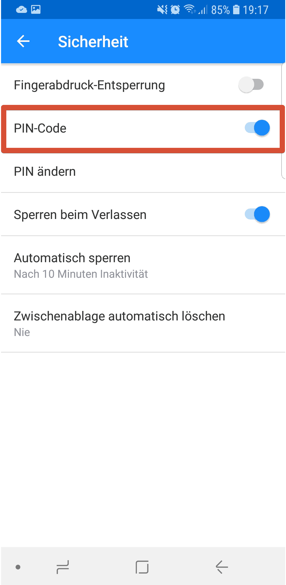 1Password Pin Code