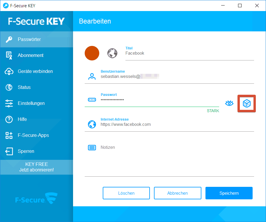 F-Secure KEY – Automatisches Ausfüllen