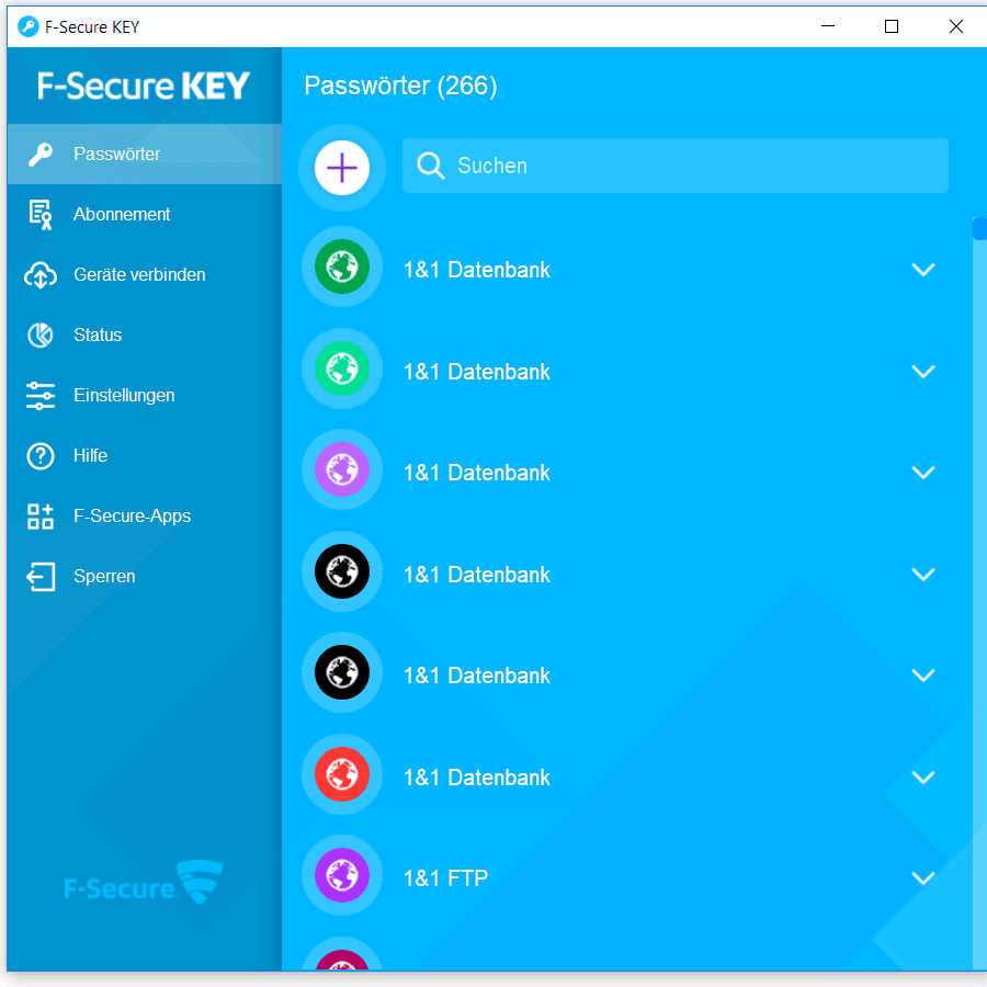 F-Secure KEY – Passwörter importieren