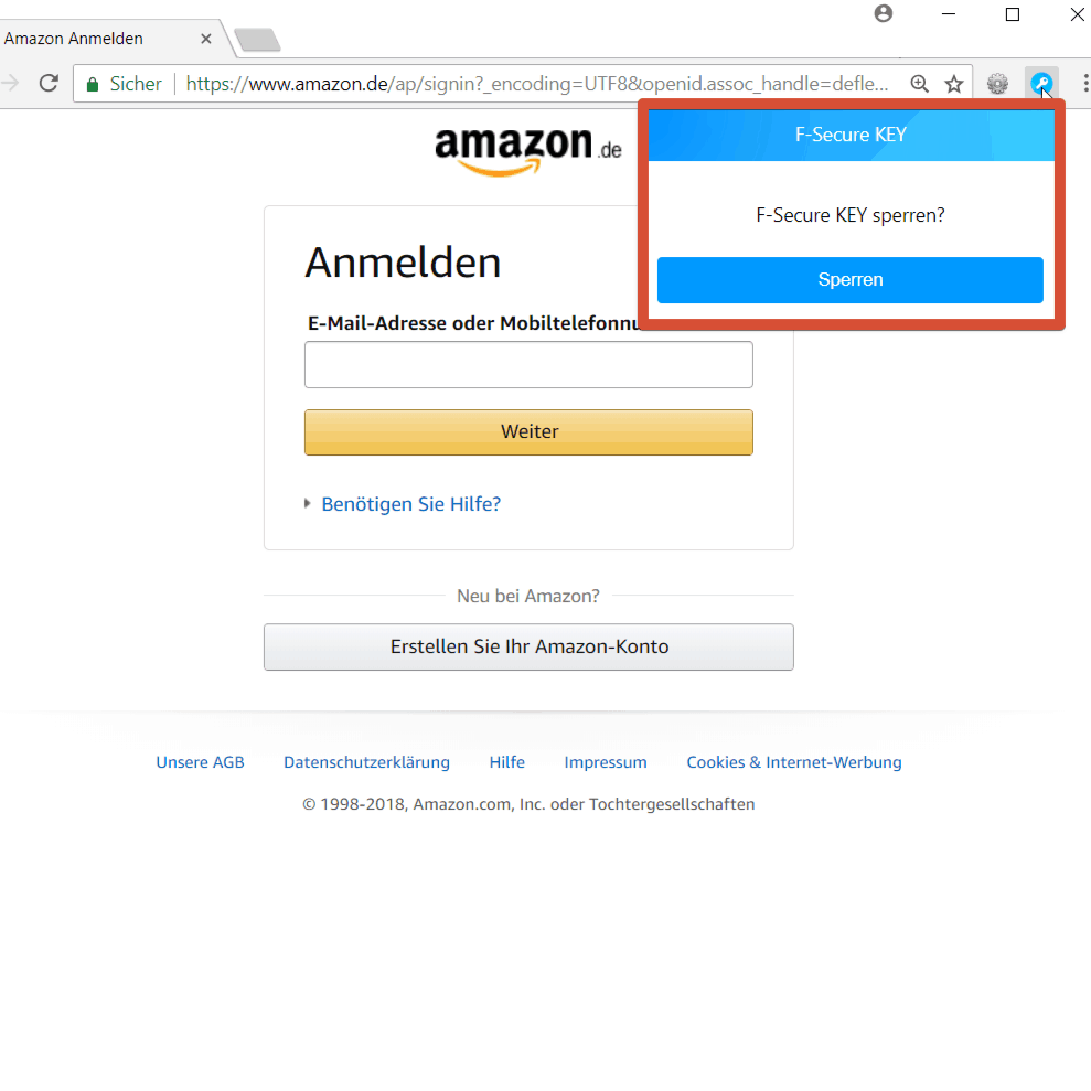 F-Secure KEY – Sperren