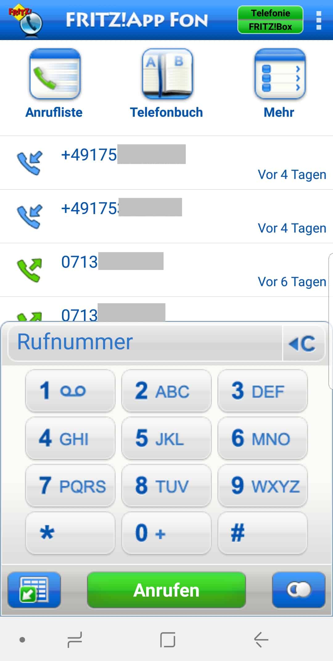 FritzBox 6490 – FritzFon-App