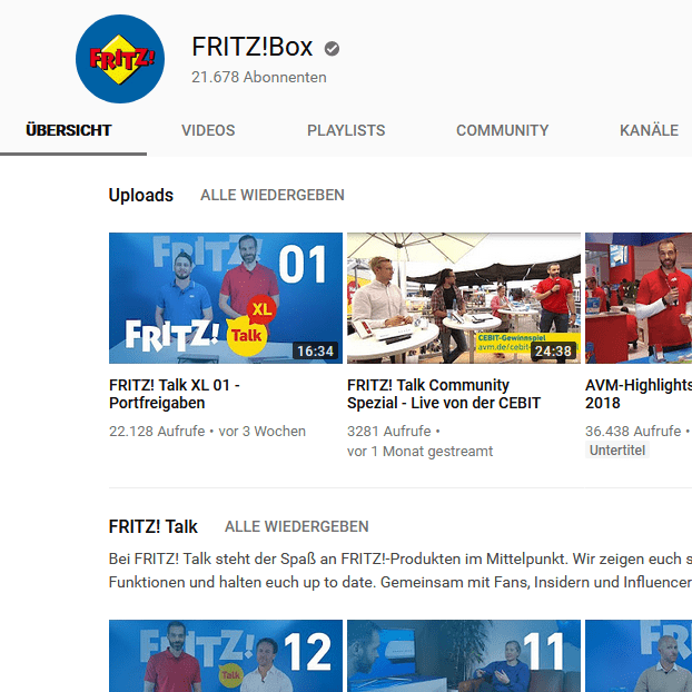 FritzBox 6490 – YouTube-Hilfsvideos