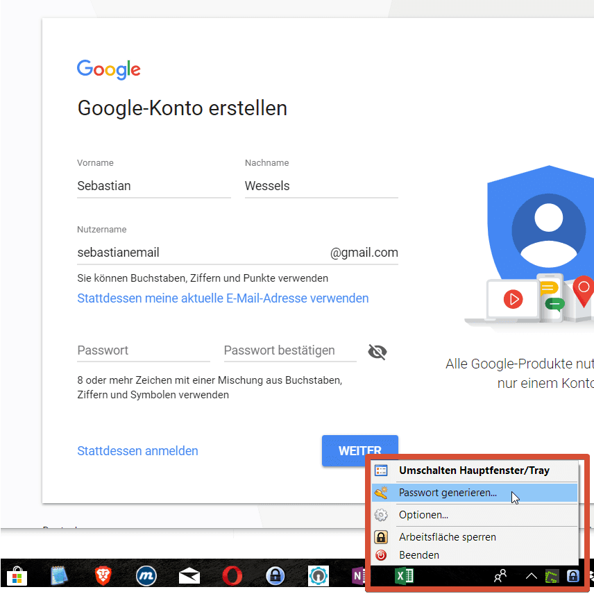 KeePass Generator System Tray