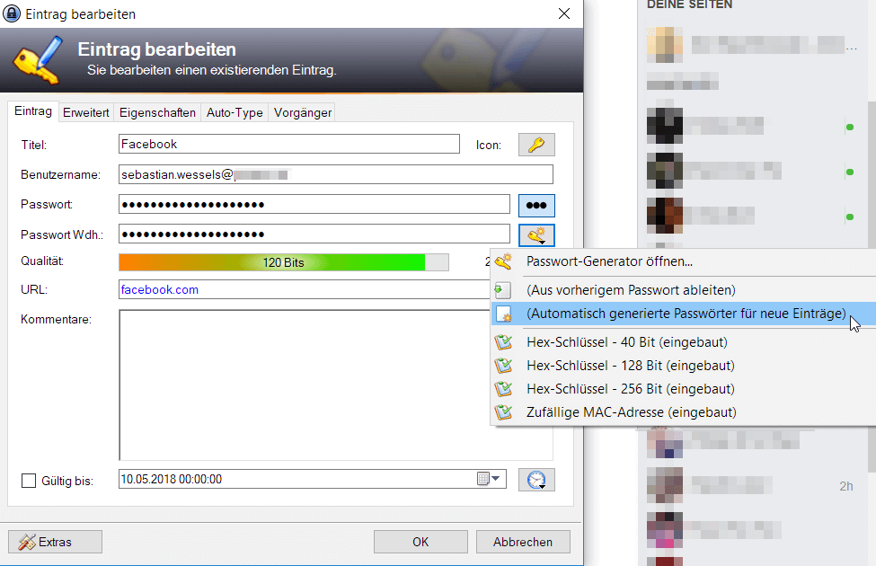 KeePass Passwort Aendern 2