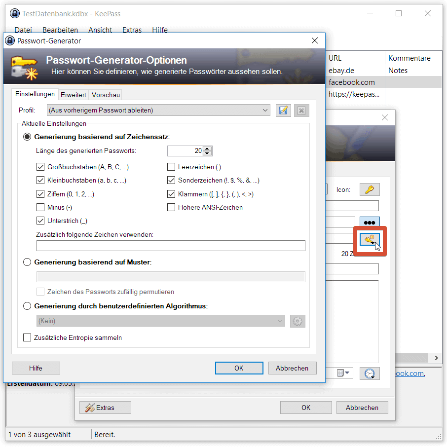 KeePass Passwort Generator