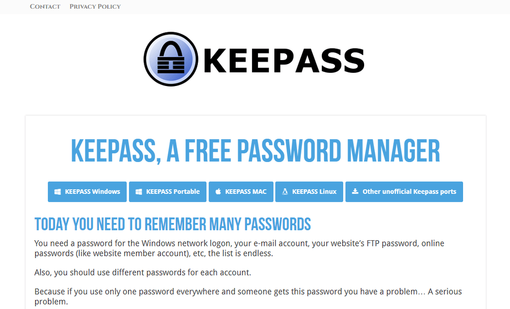 KeePass Homepage