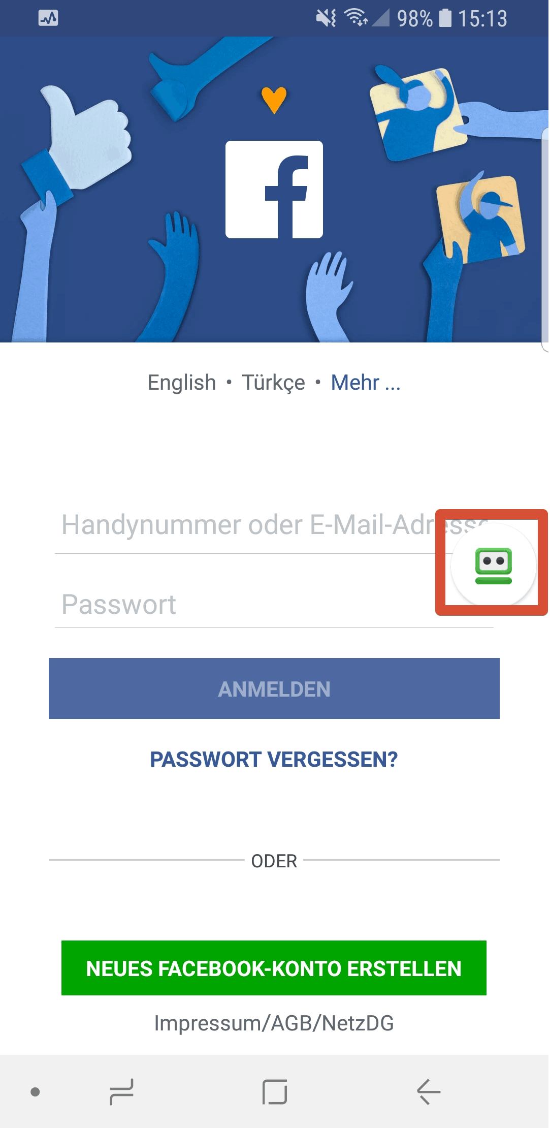 Roboform App Facebook