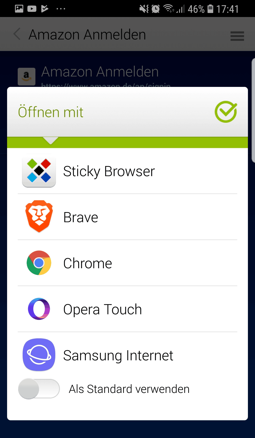 Sticky Password App Browser
