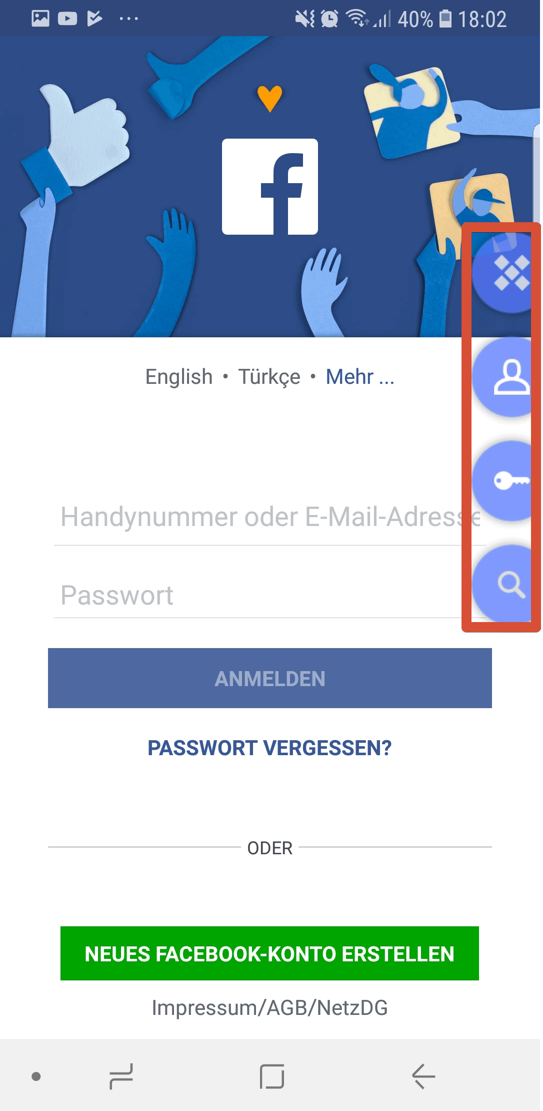 Sticky Password App Sticky Menue
