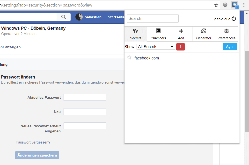 Zoho Vault Passwort aendern