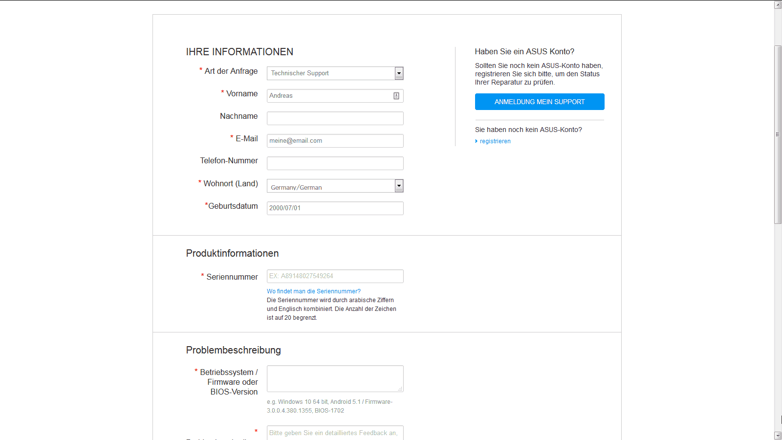 Asus RT-AC1200G Support Ticket
