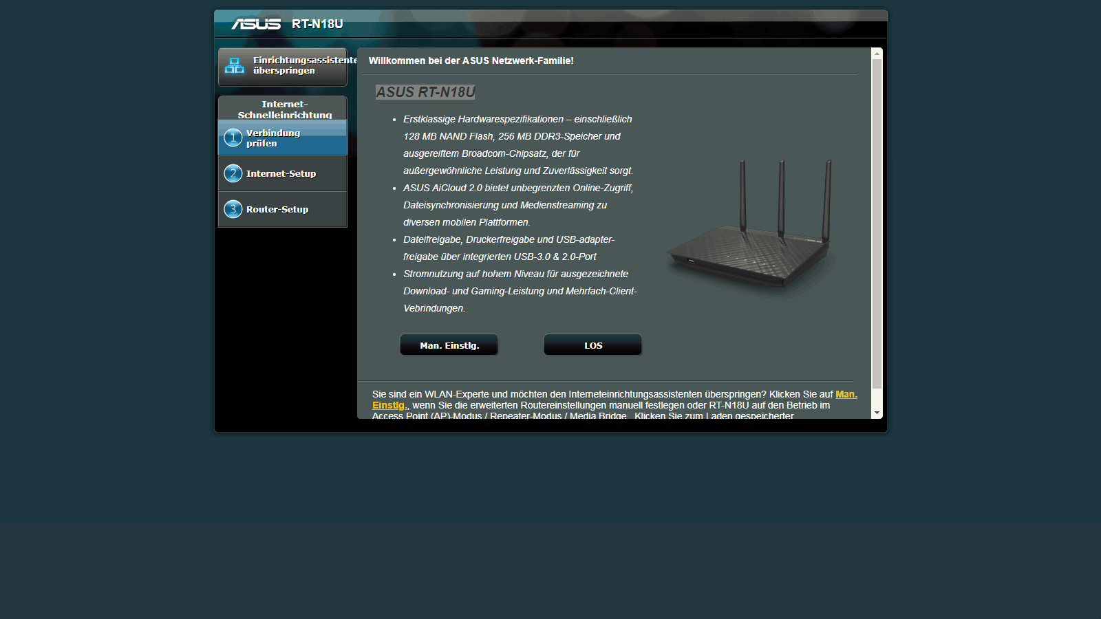 Asus RT-N18U N600 Assistent