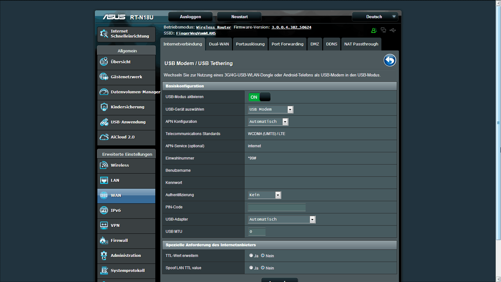 Asus RT-N18U N600 LTE-Router