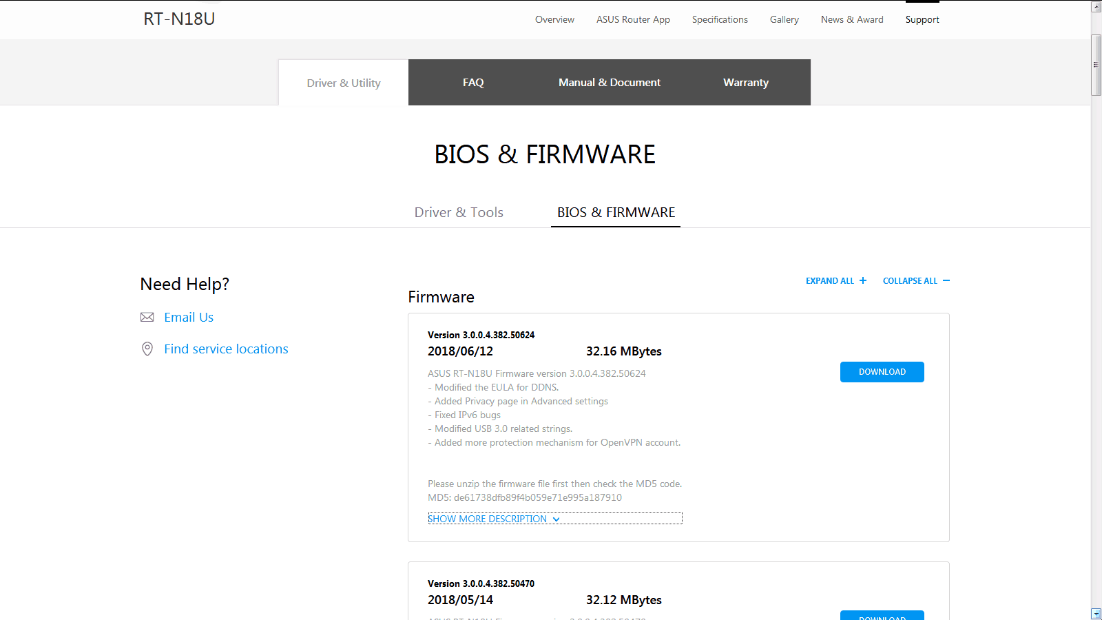 Asus RT-N18U N600 Update Web