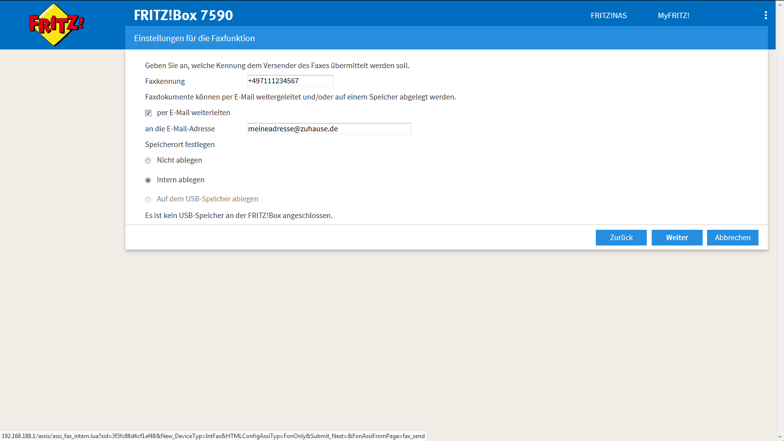 FritzBox 7590 – Fax einrichten