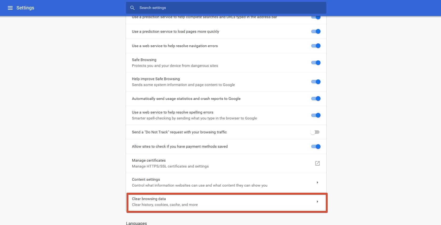 Google Play Store – Browserdaten löschen