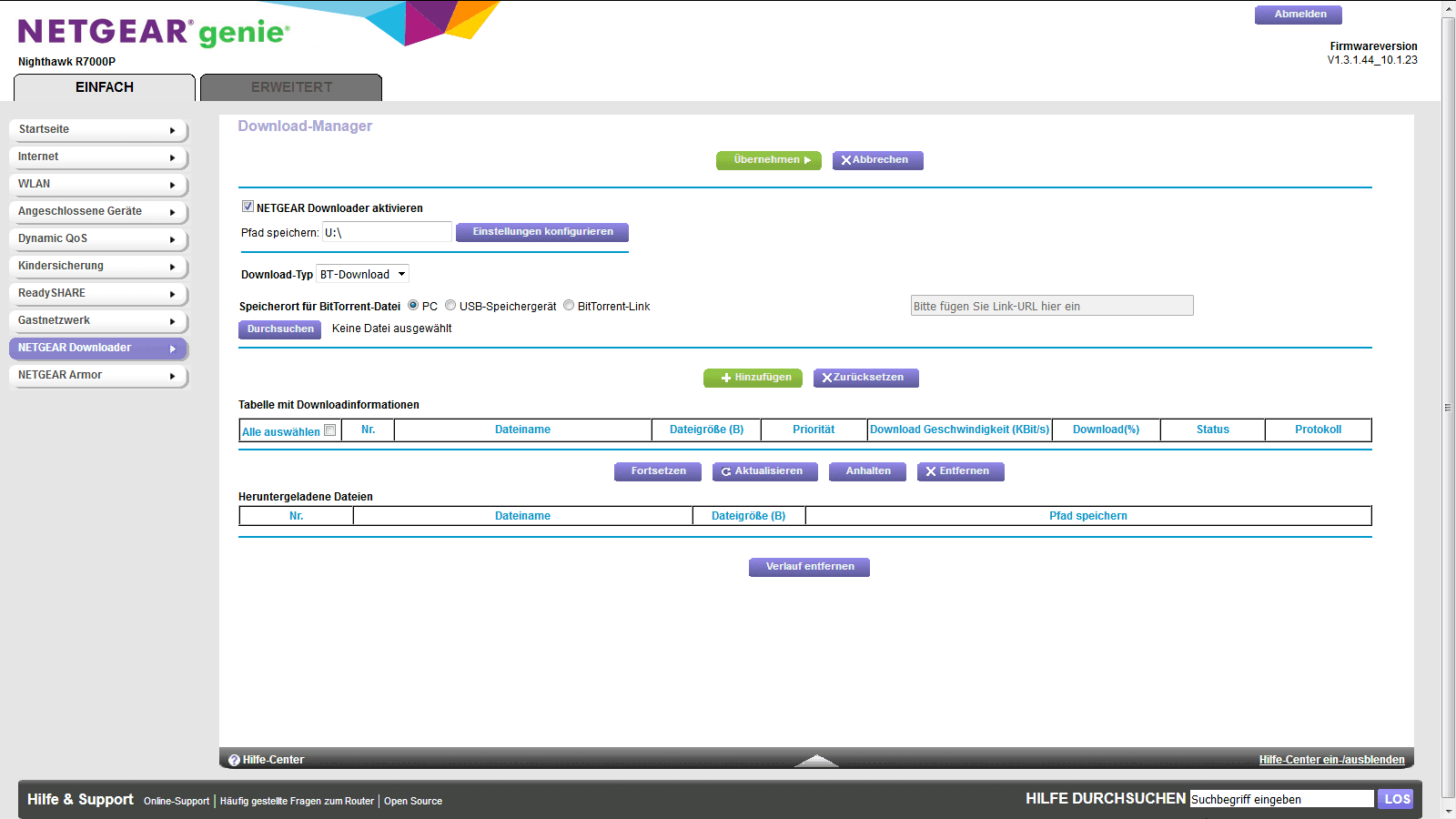 Netgear R-AC2300 Downloader