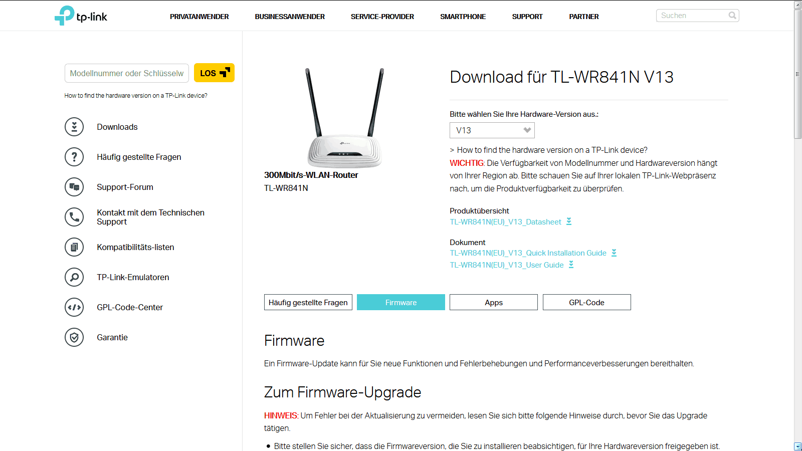 TP-Link TL-WR841N Firmware Download