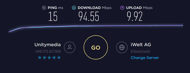 TP-Link Archer C50 LAN-Geschwindigkeit