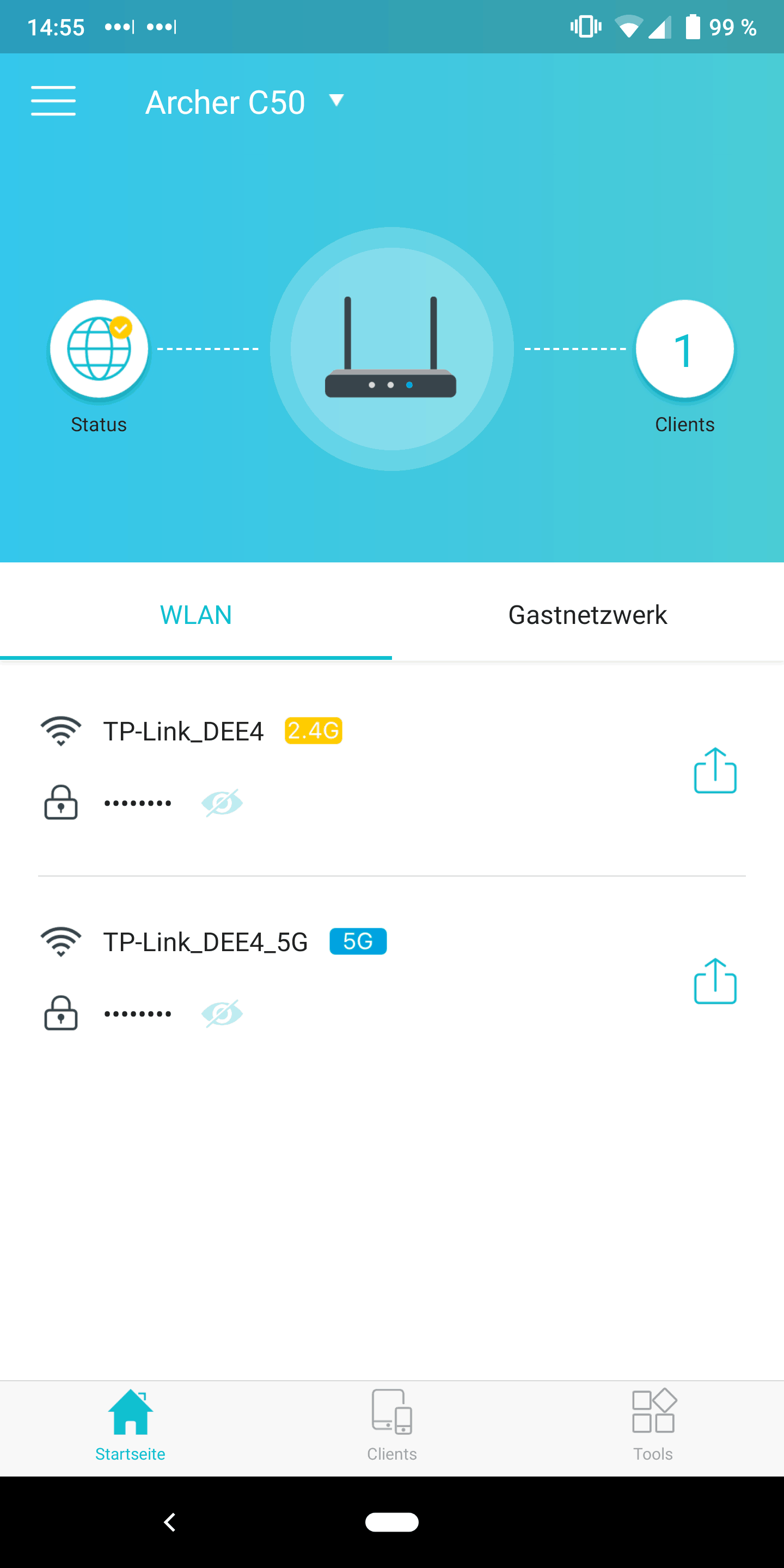 TP-Link Archer C50 – WLAN-Übersicht