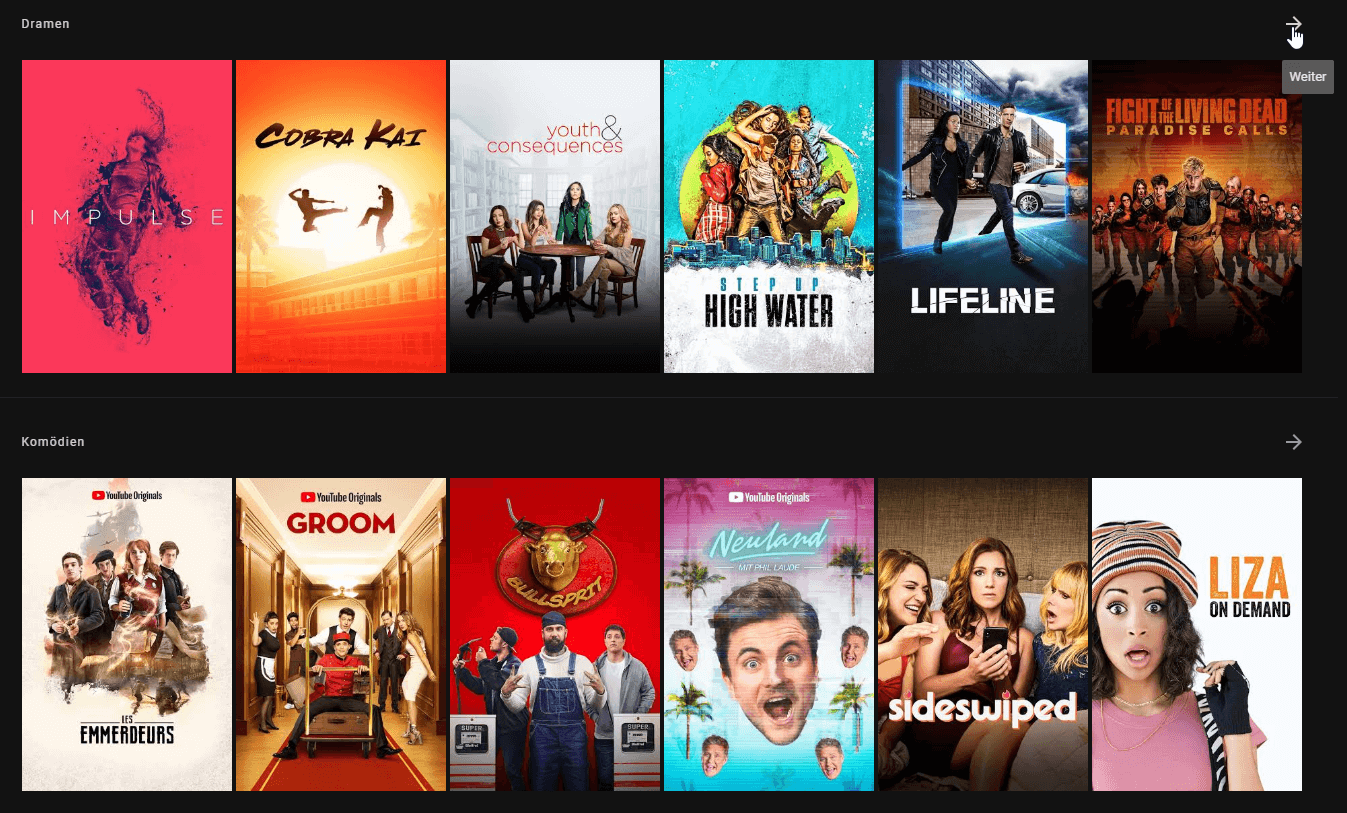 YouTube Premium Originals-Genres